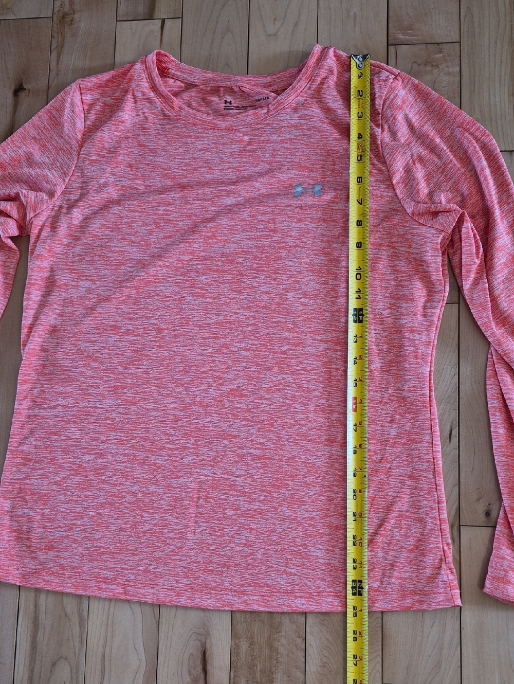 Under Armour Women's Size Large Orange Long-Sleeve Thin Performance Top - Picture 4 of 6